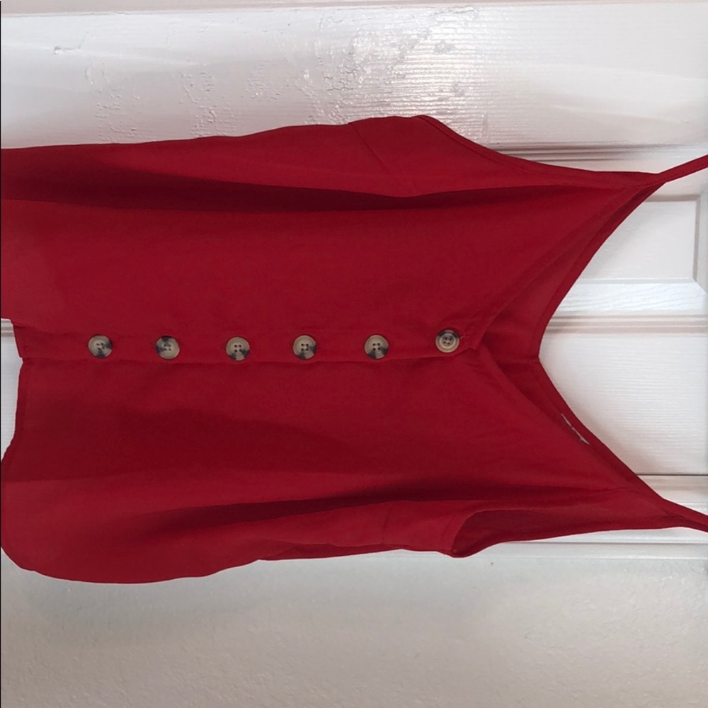 Red Top With Buttons